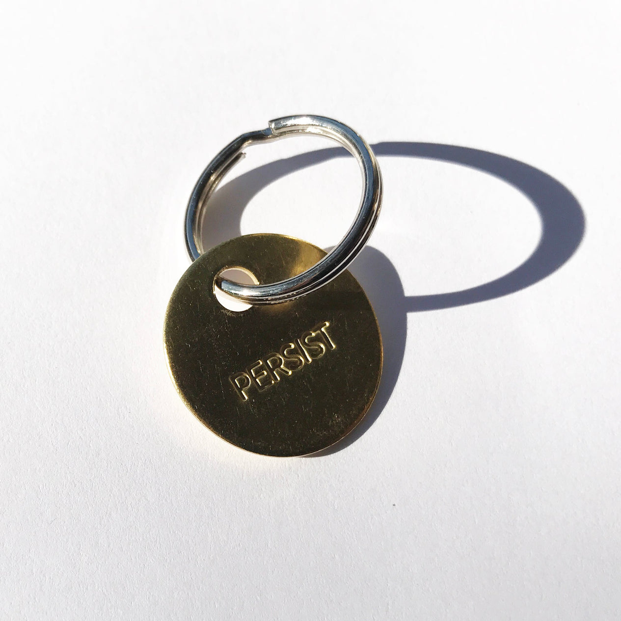 PERSIST / SMALL BRASS KEYCHAIN